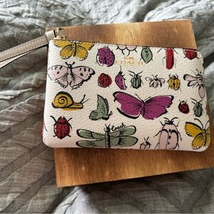 Coach Multicolor Butterfly Wristlet